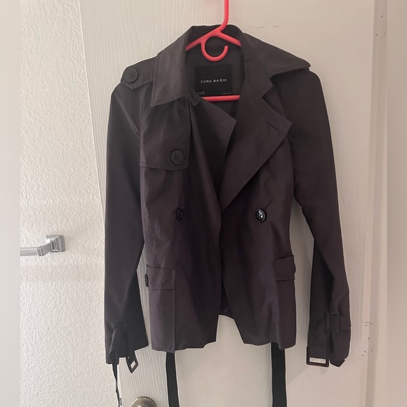 Zara Basic belted jacket size M - Picture 2 of 2
